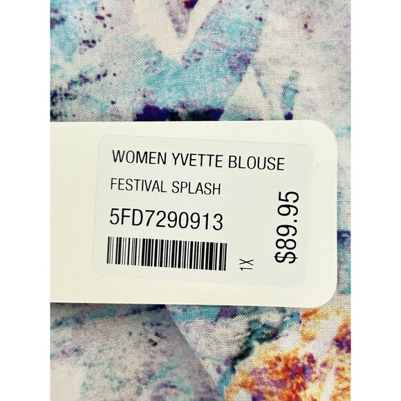 Soft‎ Surroundings Womens 1X Festival Splash Top - Picture 6 of 9